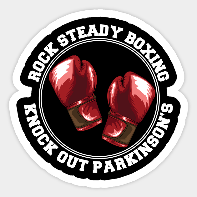 ROCK STEADY BOXING KNOCK OUT PARKINSONS FIGHTER RED GLOVES Parkinsons